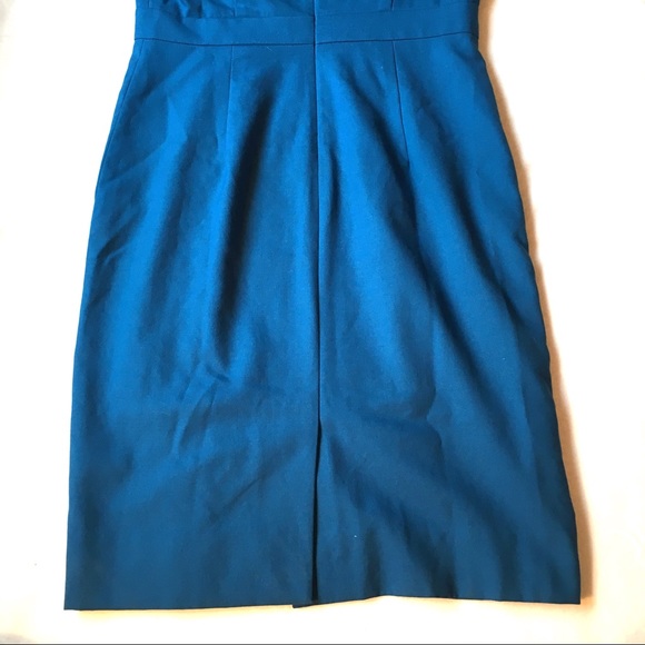 J. Crew 100% Wool Blue Dress with Sleeves - Picture 7 of 8